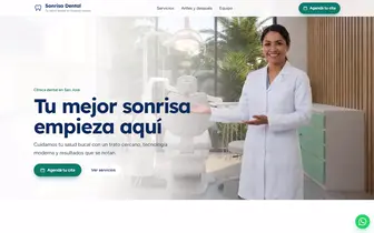 Portada de la web de Sonrisa Dental: Tu mejor sonrisa empieza aquí